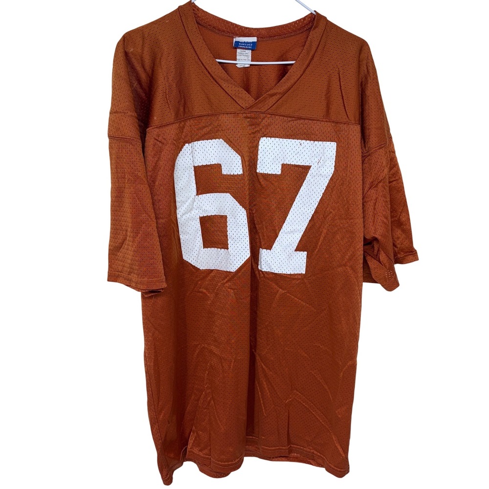 Vintage Universal Athletics‎ Burnt Orange Football Jersey Large Texas Longhorns